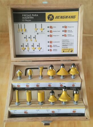 12-delt fræsesæt – Komplet sæt til præcisionsfræsning i træ