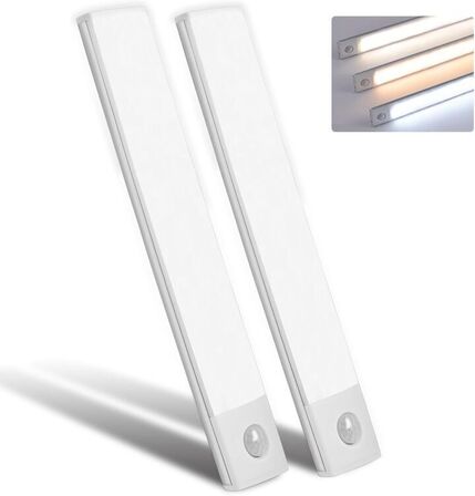 4 stk. LED-sensorlys – 50 cm – Trådløs og genopladelig