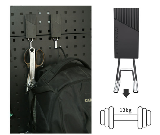 4 stk. Magnetisk krog MH1-D – dobbeltkrog med 12 kg trækkraft