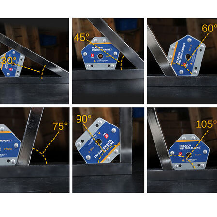 5 stk. Hexagon svejsemagnet FM2-S – 25 kg trækkraft (30° / 45° / 60°)