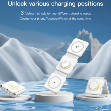 2 stk. 3-i-1 oplader hvid