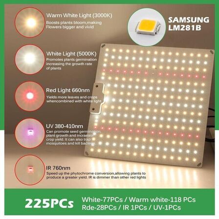 2 stk. Dyrkningslampe Lofthængt 60W