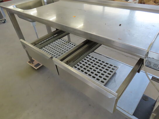 Hæve/sænke bord med vask