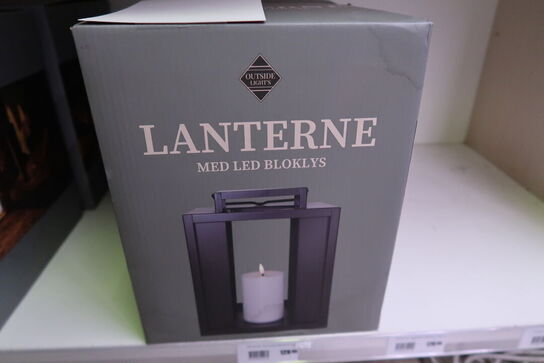 2 stk. Cozzy metal lanterne med LED lys sort