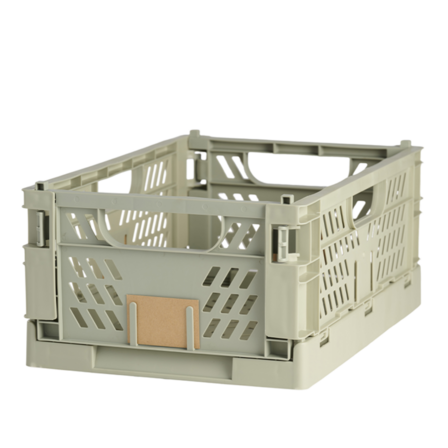 5 stk. Stabelbar foldekasse mosgrøn 50x33x20 cm