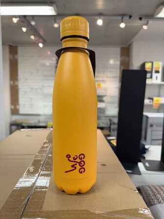 9 stk. TO GO by Scanpan Termoflaske 500 ml golden yellow - MED GOG LOGO
