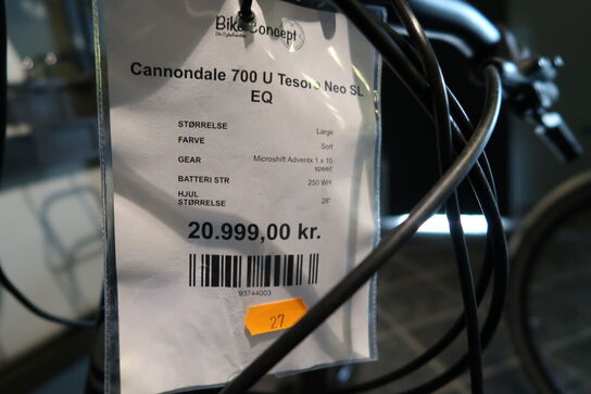 Elcykel CANNONDALE 700 U Tesoro Neo SL EQ med batteri uden lader