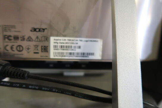 Allinone computer ACER Aspire C24 med tastatur, mus, håndscanner samt bonprinter