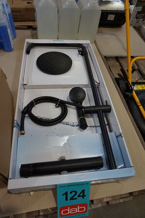 Bluerain brusesæt Lux mat sort m/termostat 