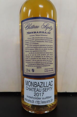 36 fl. Hvidvin CHÂTEAU SEPTY 375ml