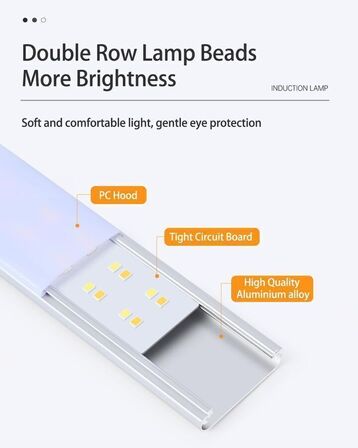 4 stk. LED-sensorlys – 50 cm – Trådløs og genopladelig