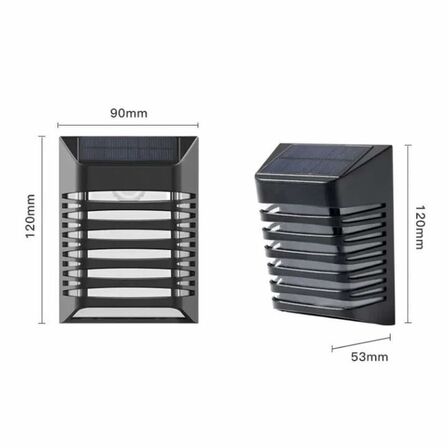 4 stk. Vægmonteret solcelle-LED-lys