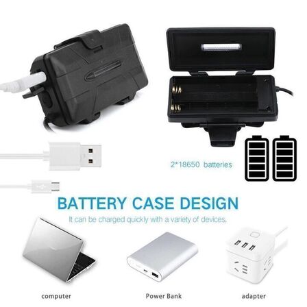 2 stk. Pandelampe med 8x LED Vandtæt