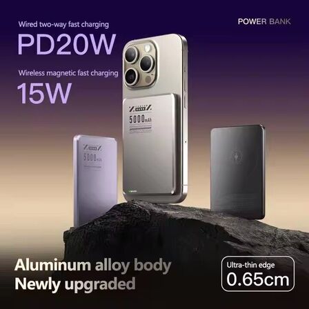 Mobiltilbehør Magsafe powerbank i metal 5000mAh