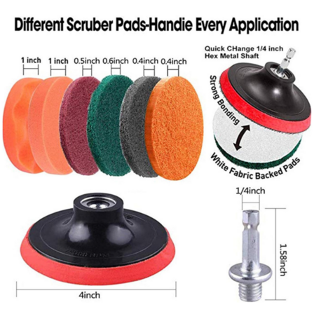 Boremaskine rengørings- og poleringssæt - 22 dele