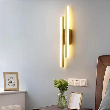 2 stk. Væglampe Guld LED 16W