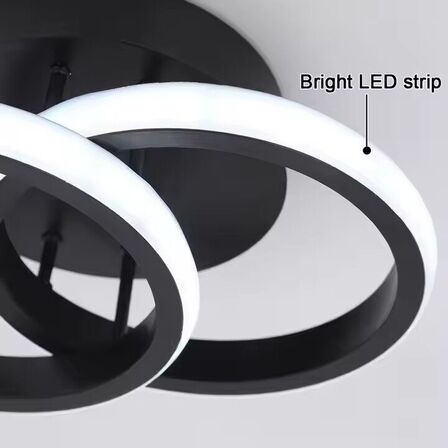 2 stk. Loftlampe LED ringformet 18W