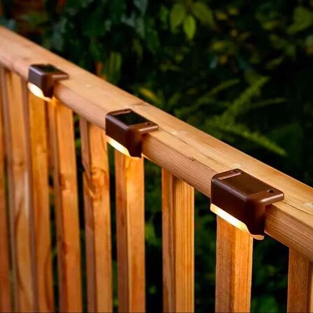 12 stk. Solcelledrevet trappe- og hegnslys