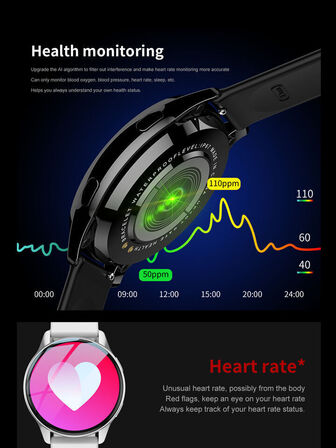 Smartwatch PRO – Pulsmåler, sportstilstande og magnetisk opladning