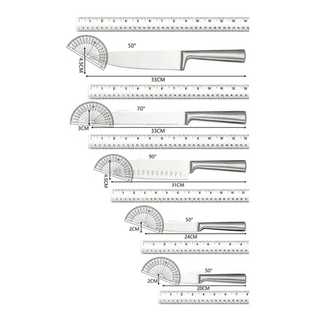 Kokkeknivsæt med 5 dele – Rustfrit stål