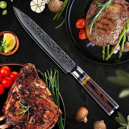 Damaskus stål kokkekniv – VG10 kerne – 67 lag