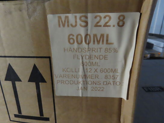 12x600ml. flydende håndsprit 85%