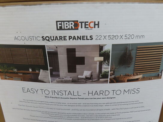 4 stk Akustikpanel 52x52 cm. (2 kasser)