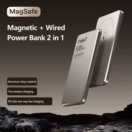 Mobiltilbehør Magsafe powerbank i metal 5000mAh