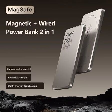 Mobiltilbehør Magsafe powerbank i metal 5000mAh