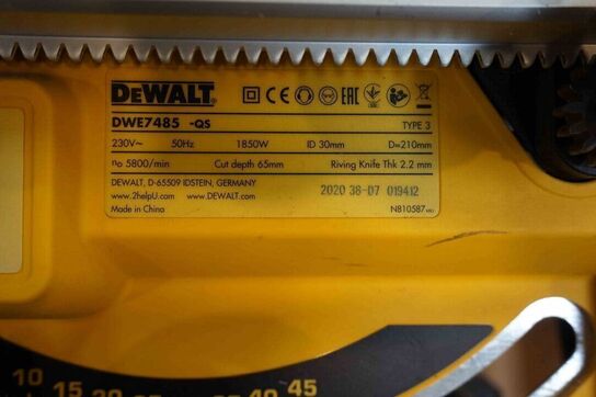 Dewalt Bordrundsav DWE7485 -QS (MOMSFRI)