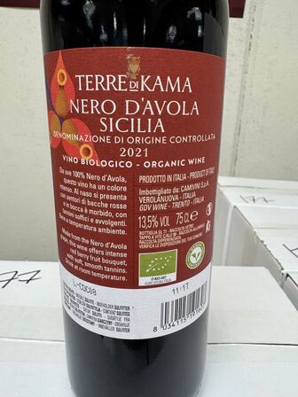 60 fl. Terre di Kama Nero d'Avola 2022, DOC Sicilia ØKO