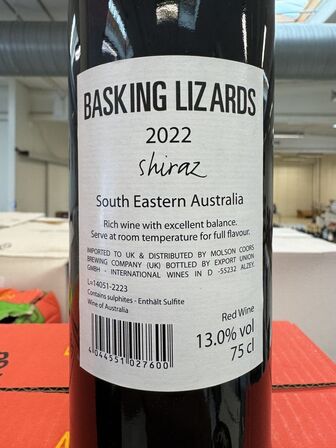 36 fl. Basking Lizards Shiraz