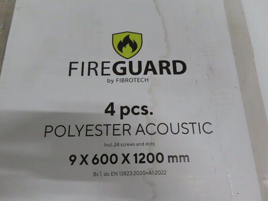3 pk. (12 stk) Akustik plader i filt - Hvid