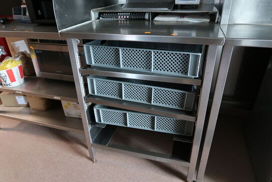 Rustfri stålbord uden brødrister