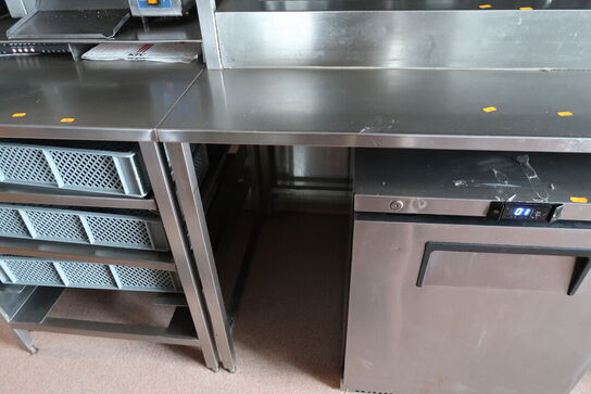 Rustfri stålbord med køleenhed uden varmeskab