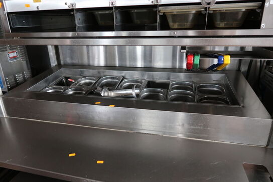 Rustfri stålbord med køleenhed uden varmeskab