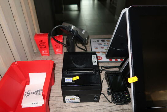 Kasseapparat CBE, bonprinter, pengeskuffe m.m. (betalingsterminal medfølger ikke)