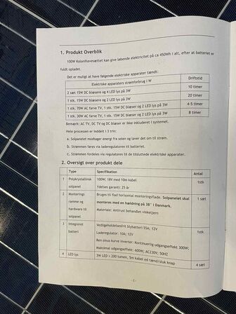"Kolonihavesæt" - Solcellepanel m. batteripakke - Tilføjet 17.11.