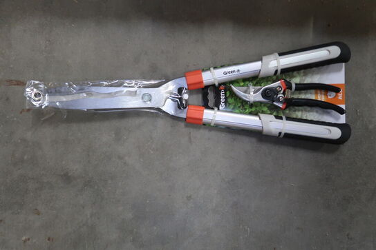 Green>it hækkesaks med bølgeskær og beskæresaks med softgrip