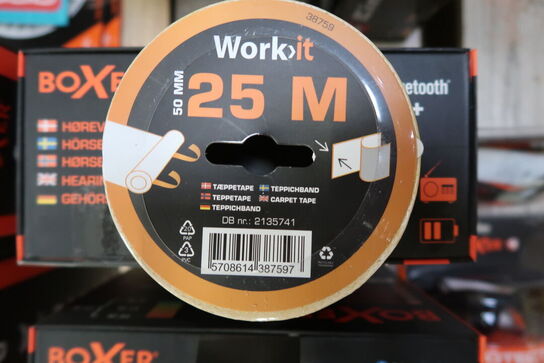 6 ruller Home it Work tæppetape 50 mm × 25 meter
