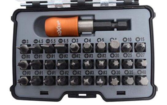 5 pk. Boxer® bitssæt i praktisk boks S2 Stål 31 dele