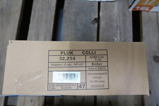 10 stk. Boxer hobbykniv 25 mm. - SK5 stål