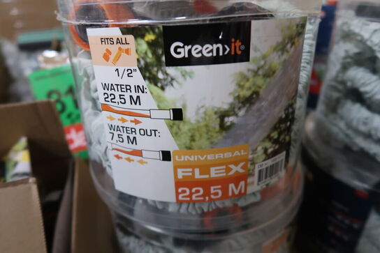 2 pk. Green>it flexslange 1/2" 22,5 m med sprøjtepistol