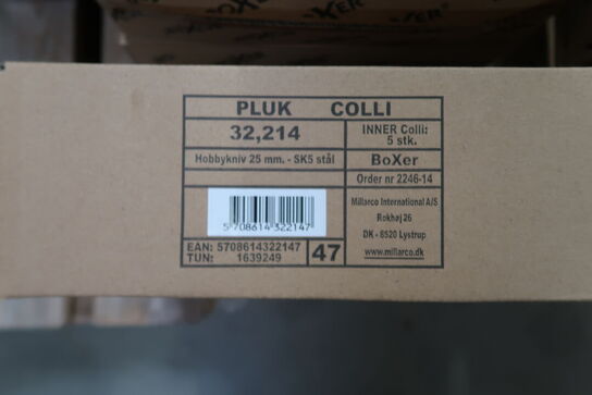 10 stk. Boxer hobbykniv 25 mm. - SK5 stål