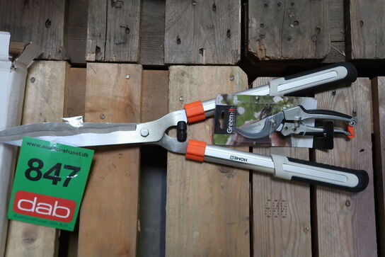 Green>it hækkesaks med bølgeskær og beskæresaks med softgrip