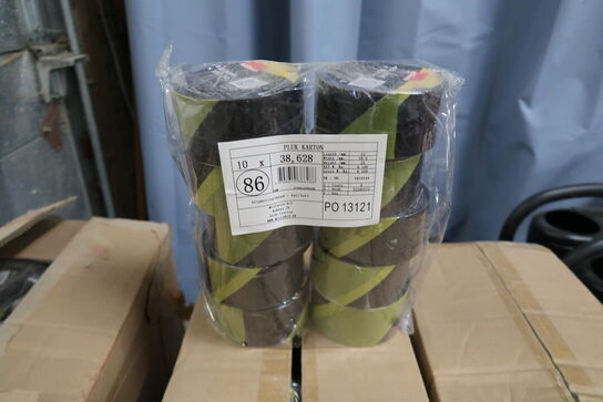 40 ruller Millarco afspærringsbånd - gul/sort 80 meter