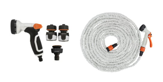 Brusepistolsæt Plus 4 dele samt flexvandslange med sprøjtepistol 22,5 meter