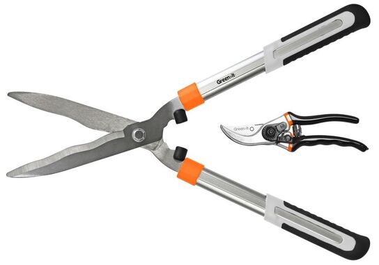 Green>it hækkesaks med bølgeskær og beskæresaks med softgrip