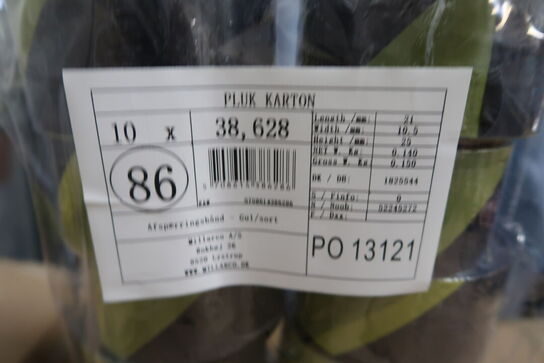 40 ruller Millarco afspærringsbånd - gul/sort 80 meter