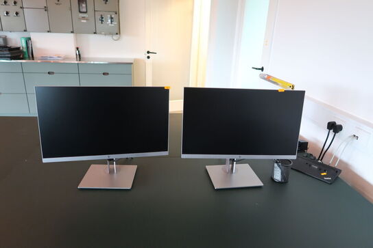 2 stk. computerskærme HP E233 med dockingstationer